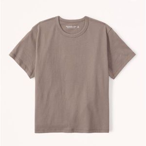Abercrombie essential body skimming tee - cropped crew